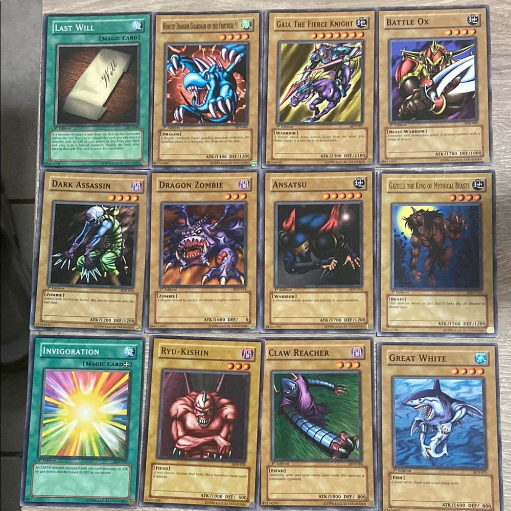 VTG 1996 Lot of 55 (1st Edition) Yu-Gi-Oh! Trading Cards (Mixed Sets)